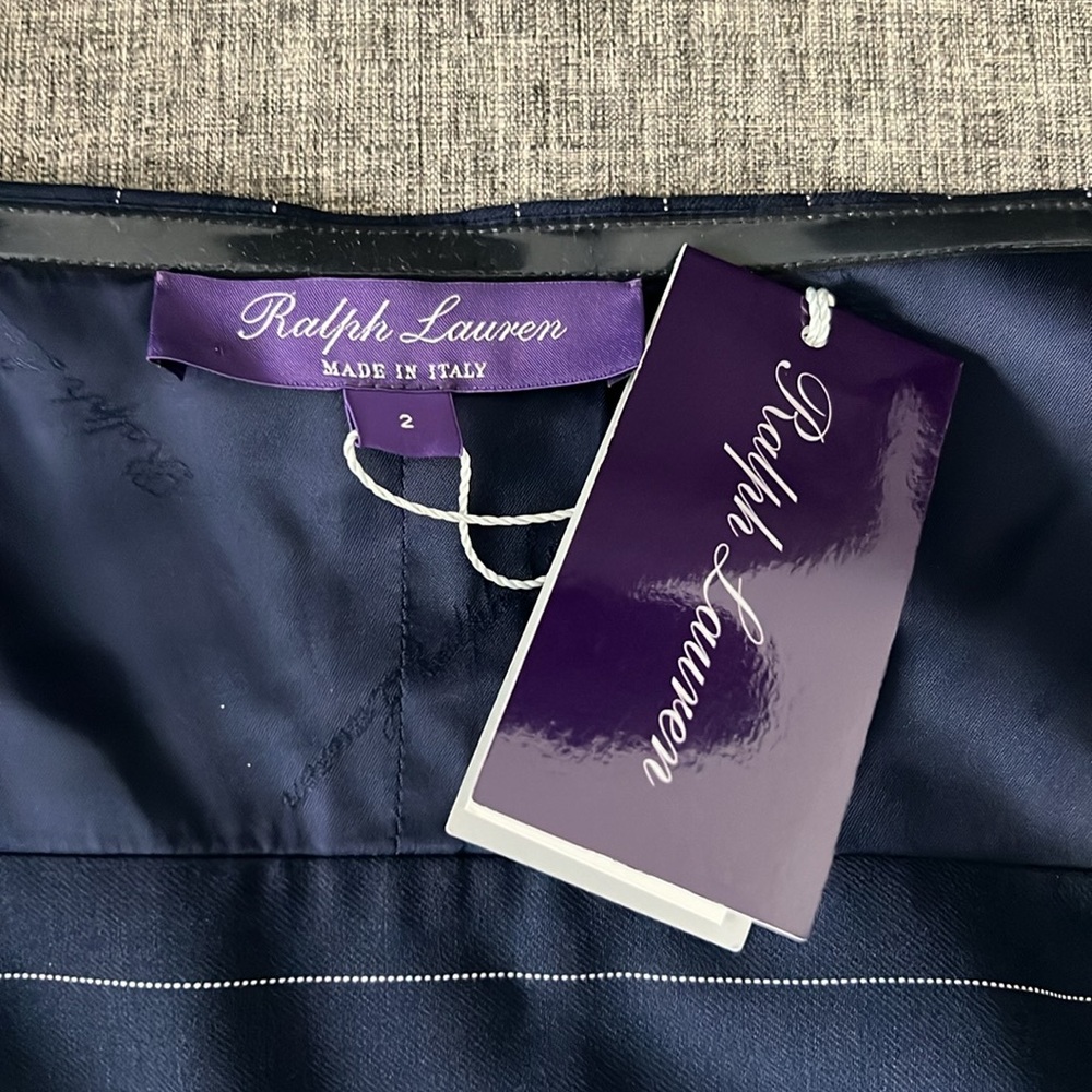 New Ralph Lauren Purple Label Navy/White Jumpsuit Size 2 - Picture 10 of 16